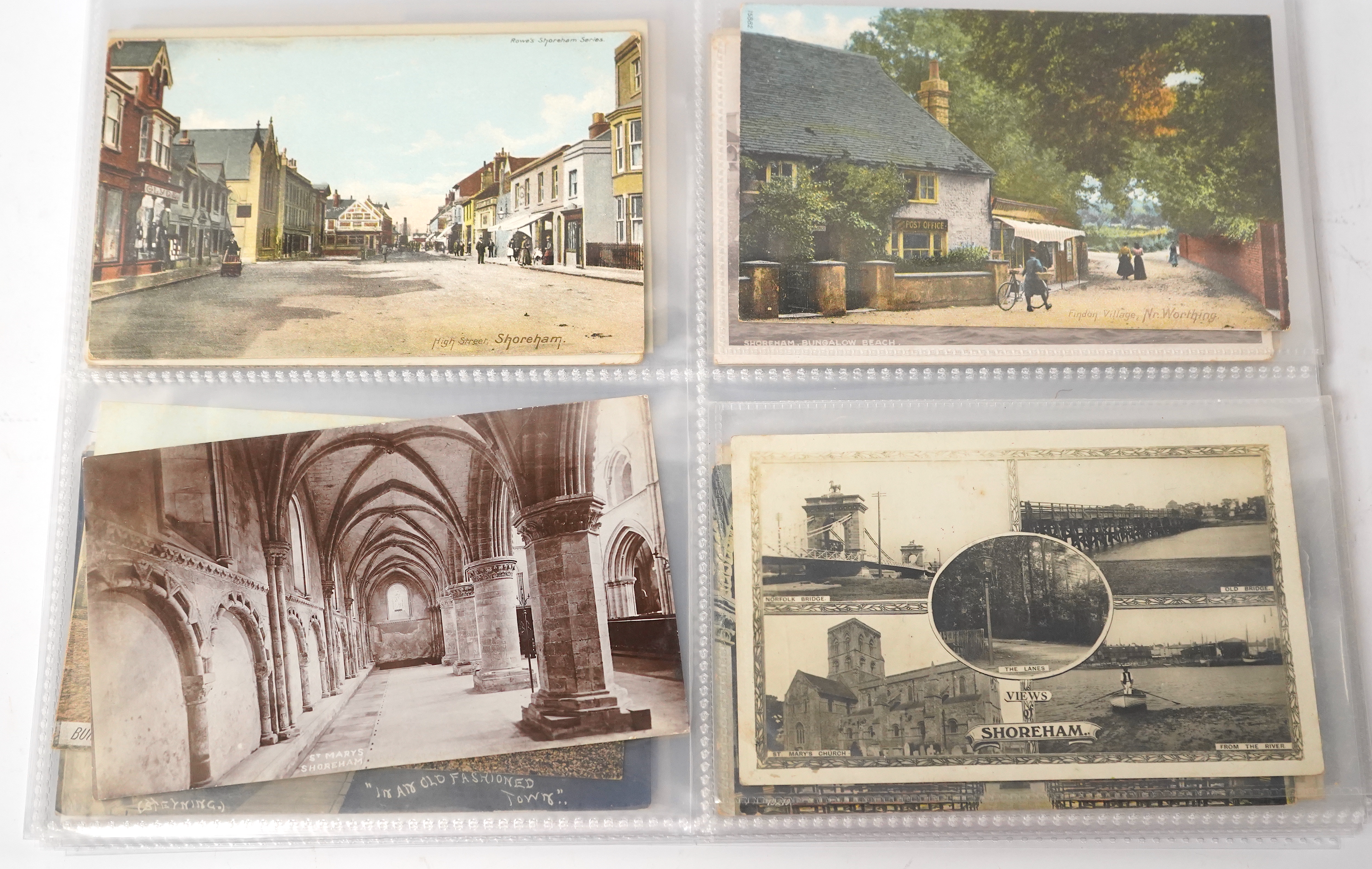 Shoreham by Sea & Environs; a group of sixty nine vintage postcards, mostly pre WW1 topography